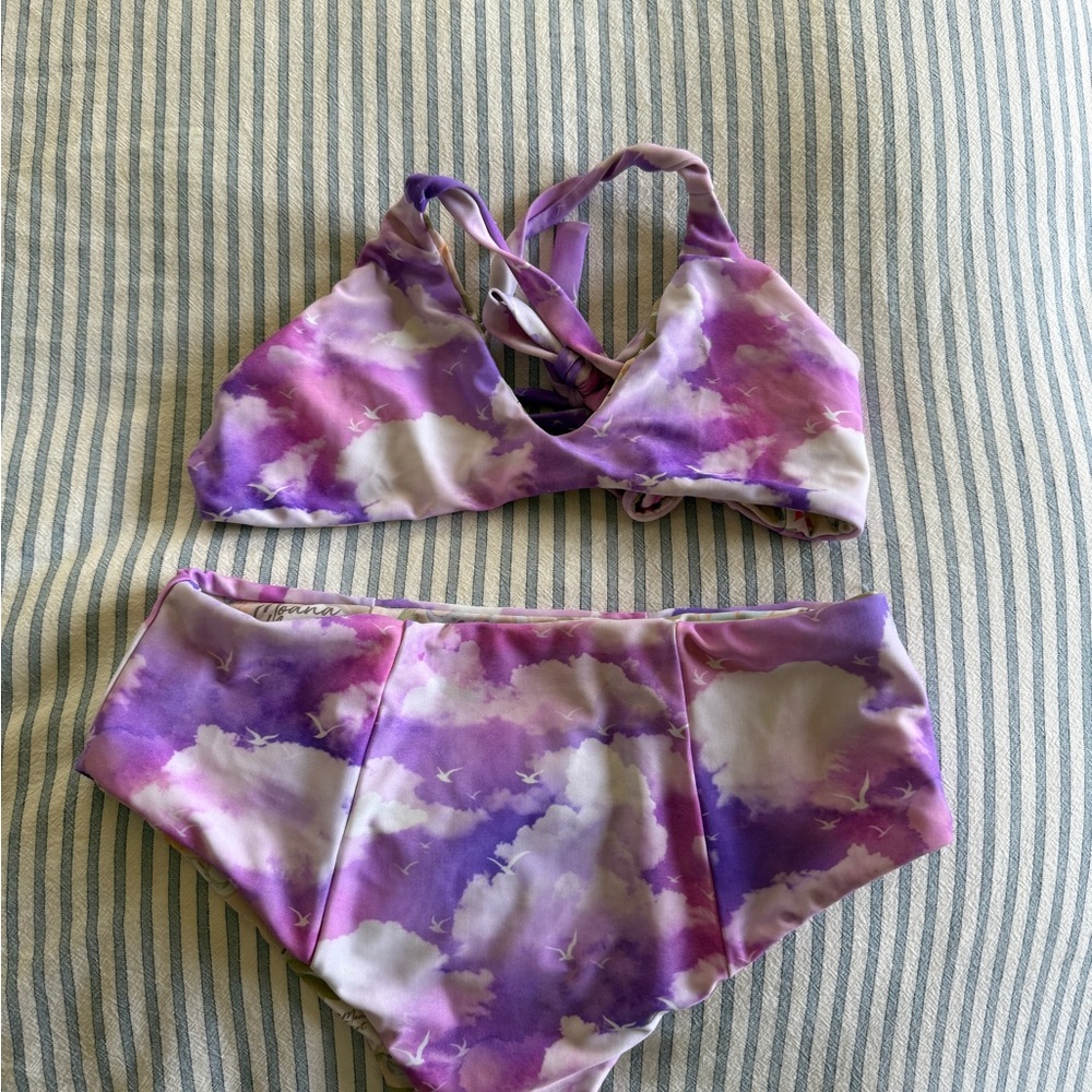 Moana Bikini in Purple and White